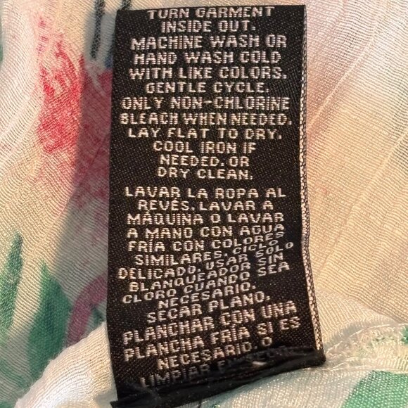 Zac & Rachel Women’s Flamingo Print Button-Up Shirt Size M Green/Pink Tropical - Picture 7 of 8